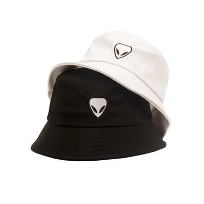 Schwarzer Eimerhut mit durchgehenden Punkten, beidseitig tragbar, Unisex, einfache Bob-Mützen, Hip-Hop-Gorros für Männer und Frauen, Panama-Kappe, Strand, Angeln, Boonie-Sonnenhut
