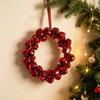 Festive Door And Window Ornament Christmas Tree Bell Pendant with Lanyard, Ring Hanging Decoration for Holiday Home Decor, Metal Multicolored