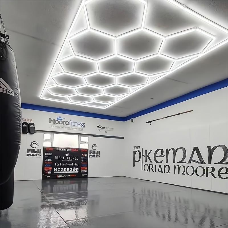 Honeycomb Hexagonal Garage & Car Wash Waterproof Lights - 110V/220V