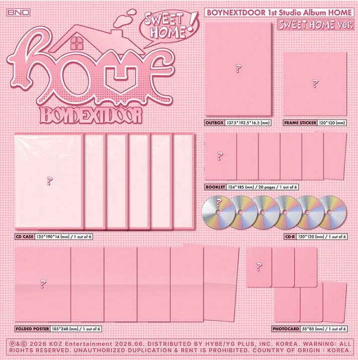 [pre-order] BOYNEXTDOOR 1st Studio Album HOME SWEET HOME Version Set