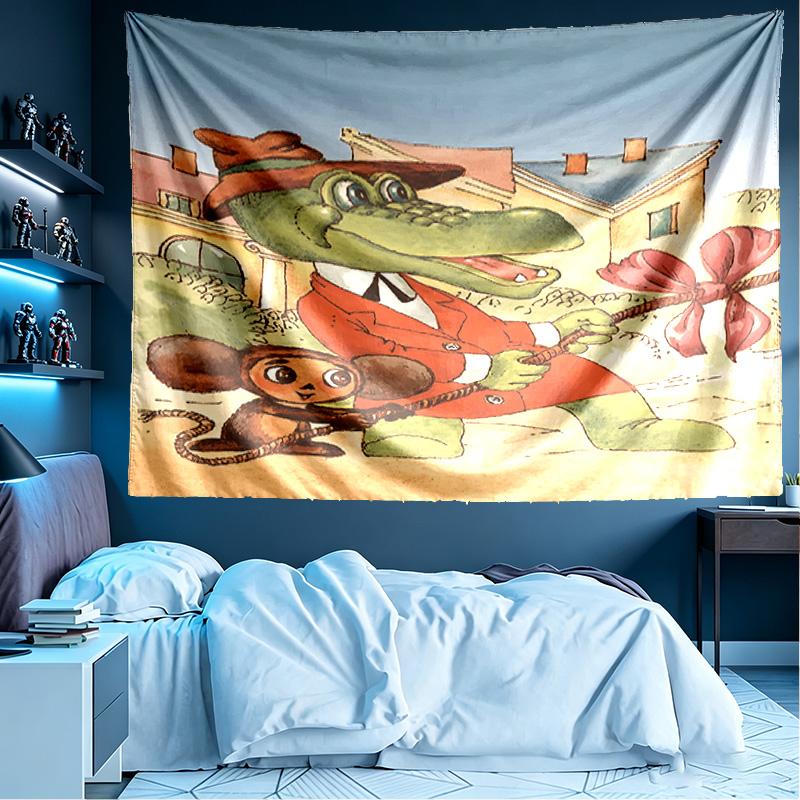 Arazzo con Stampa Karlsson sul Tetto, Leggero da Appendere a Parete, per Camera da Letto, Dormitorio, Soggiorno, Decorazione Artistica per la Casa, Regalo di Compleanno o Natale per Amici