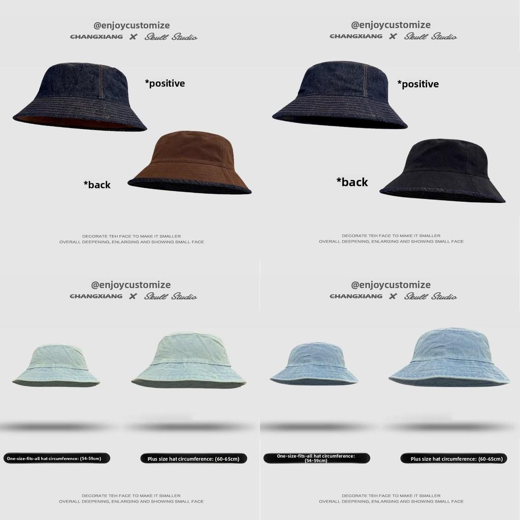 Fisherman Hat Large Size Cotton Sun Protection Wide Brim Summer Style For Casual Wear