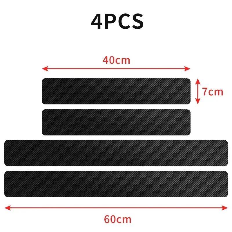 

Car Sticker 2025 New Tesla 4pcs Carbon Fiber Car Threshold Protection Sticker Auto Trunk Anti Scratch Decal For Tesla Model 3 Mo For Other Car