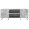 Record Cabinet Concrete Gray 121 x 38 x 48 cm Engineered Wood