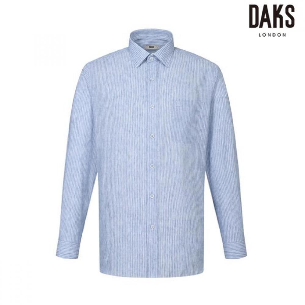 

DakS Men S Linen Blend Micro Stripe Regular Fit dreSS Shirt dmS3Shdl120b1 Blue/95