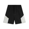 Loose Knit Embroidered Elastic Sports Shorts Men Shorts Black AKSU593-3
