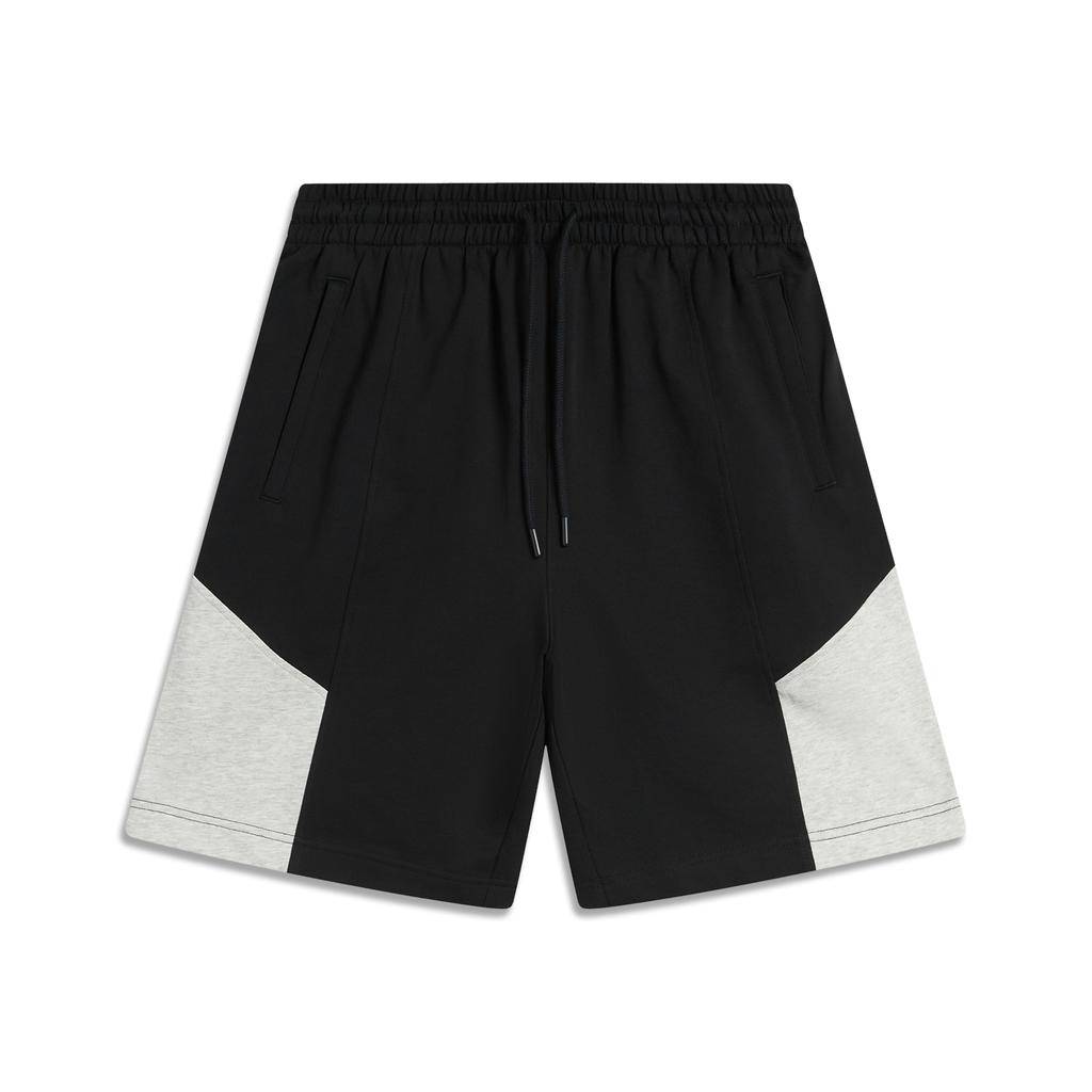 Li-Ning Loose Knit Embroidered Elastic Sports Shorts Men Shorts Black AKSU593-3
