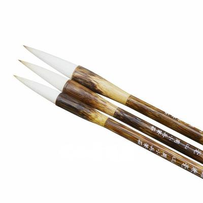 Zhou Xiaobing Brush Shop: Premium Dual-Bristle Sheep & Wolf Calligraphy Brush for Students - Four Treasures of Study Collection