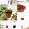 Pot de planteur suspendu en plastique avec crochet pour balcon et jardinage à la maison Pot à fleurs durable et léger adapté à une utilisation intérieure et extérieure