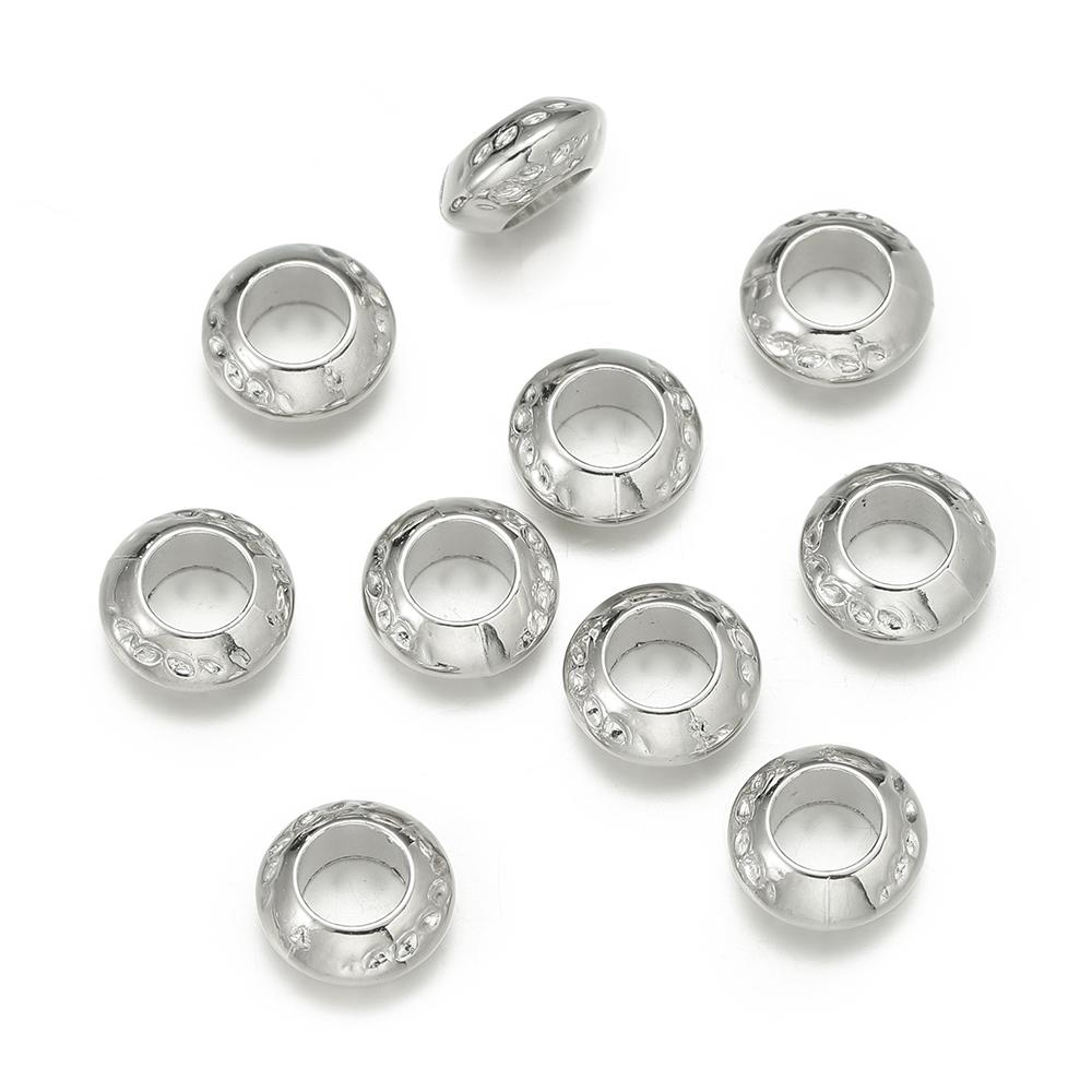 50pcs/lot CCB Spacer Beads Charms Antique Silver Color Spacer Beads Charms Pendants For DIY Bracelets Jewelry Making Accessories