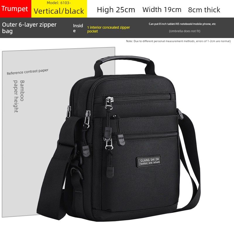 

Мужская наплечная сумка Повседневная сумка через плечо Модные мужские сумки Трендовая мужская вертикальная спортивная маленькая сумка через плечо Маленький дорожный рюкзак Vertical/small size black 6103