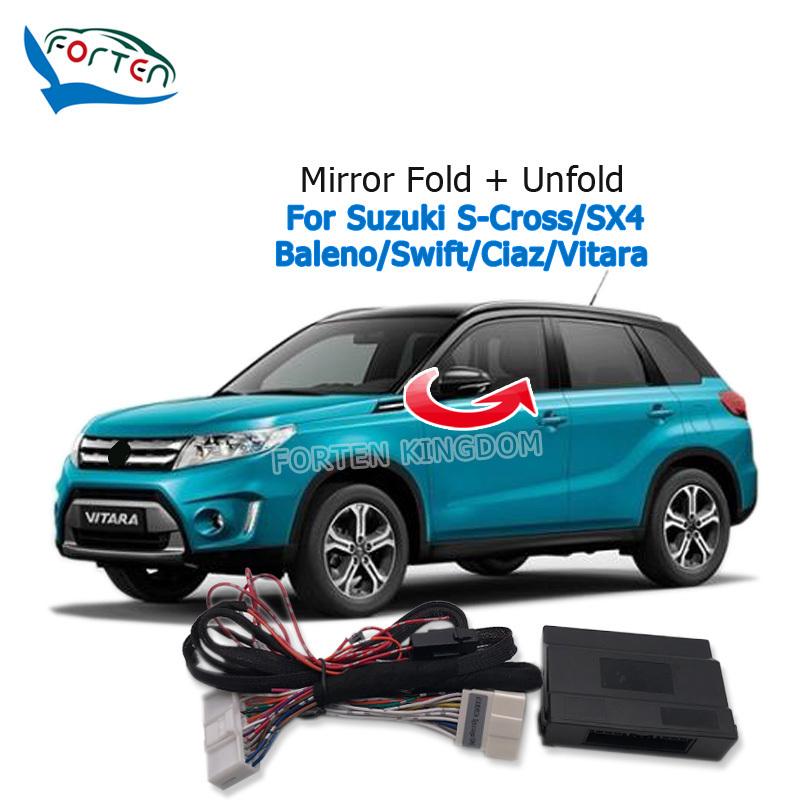 Car Side Auto Rear Mirror Folding System Module For Suzuki S-Cross/SX4/Baleno/Swift/Ciaz/Vitara Rear View Mirror Fold Unfold 12V