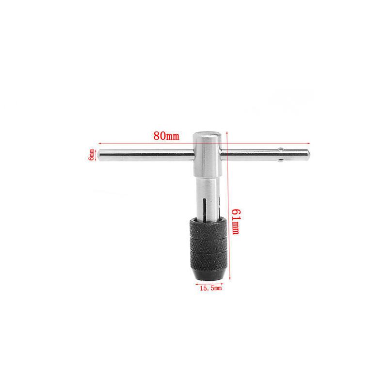 Professional Adjustable Ratcheting T Handle Tap Wrench Compatible with M6 Reamer Perfect for Assembly and Repair Work