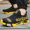 Fashion Non-slip Safety Shoes Men Lightweight Steel Toe Work Shoes Breathable Mesh Safety Work Sneakers for Women Protective Sneakers