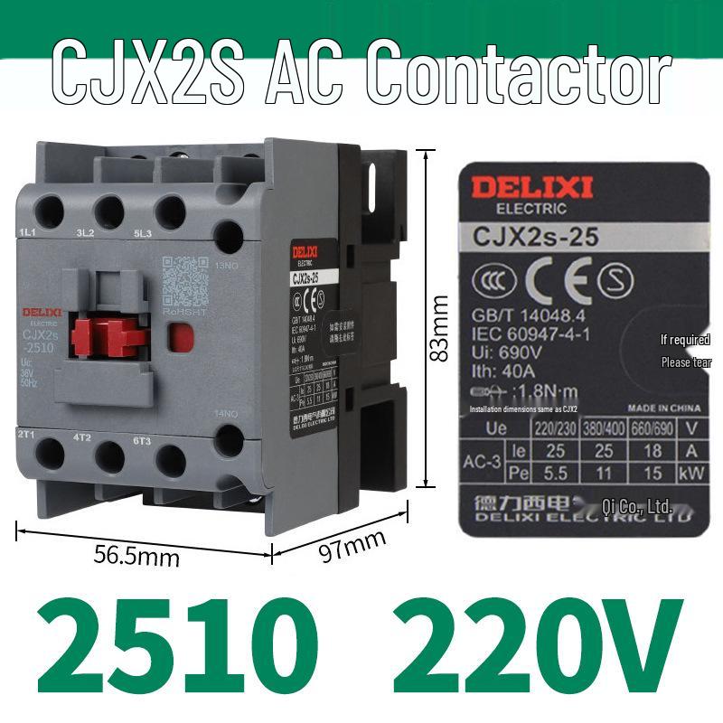 DELIXI CJX2S Series AC Contactor (380V/220V/110V/36V/24V)