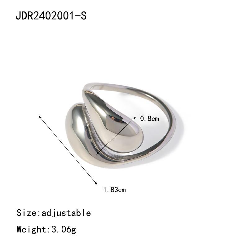Stainless Steel Exaggerated Opening Ring, High-end Finger Ring, Titanium Steel Hand Accessory