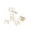 Hot Sale Ear Bone Clip Set 1-piece Creative Leaf Star Double C Cartilage Geometric Ear-free Stud Earrings