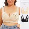 Oversized Bra, European and American Sizes, Cross-border Hot-selling Large Cup Vest-style Front-button Printed Underwear