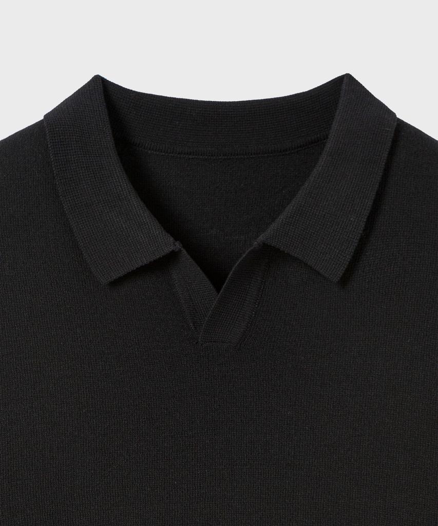 NONBLANK Cool Touch Half Sleeve Collar Knit_Black