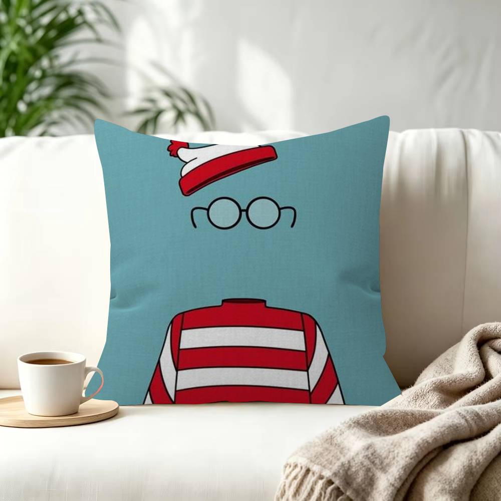 Game Wheres WWallyS Waldo World Various Decorative Room Aesthetics Pillow Case Home Decor Bedroom Sofa Bed Pillow Cover x