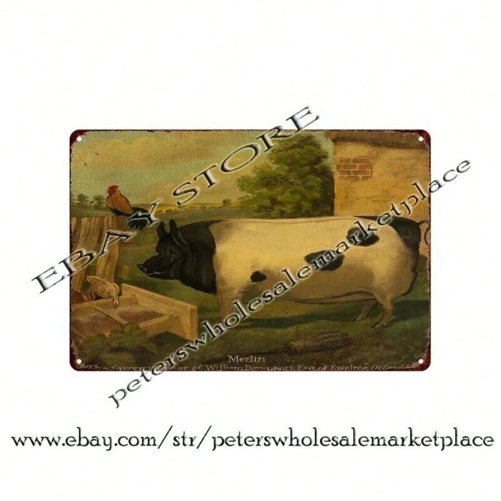 Vintage Farmhouse Metal Tin Sign Western Cowboy Decor Garage Man Cave Wall Art 20x30