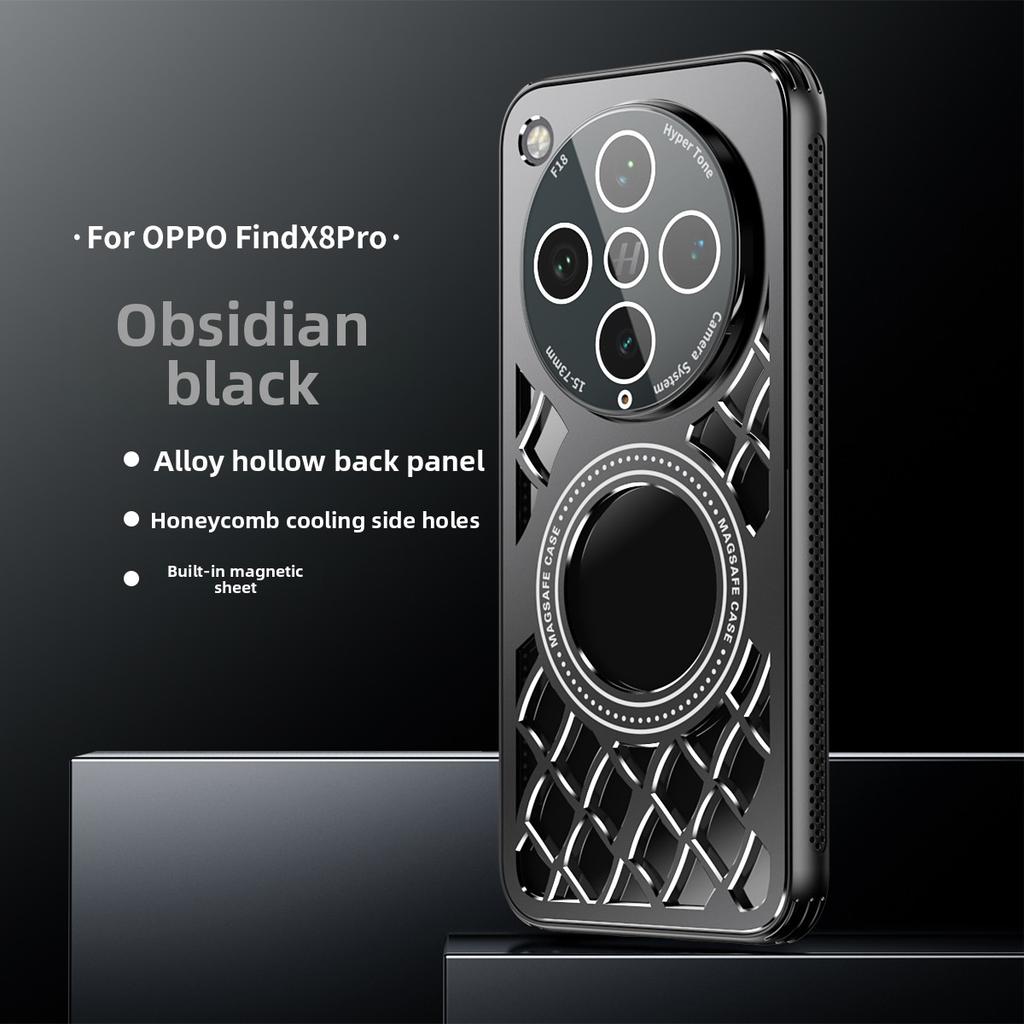 For OPPO Find X8 Ultra Case Hard alloy heat dissipation magnetic Protective back cover for Find X8 Pro X8S+ Plus Phone Shell