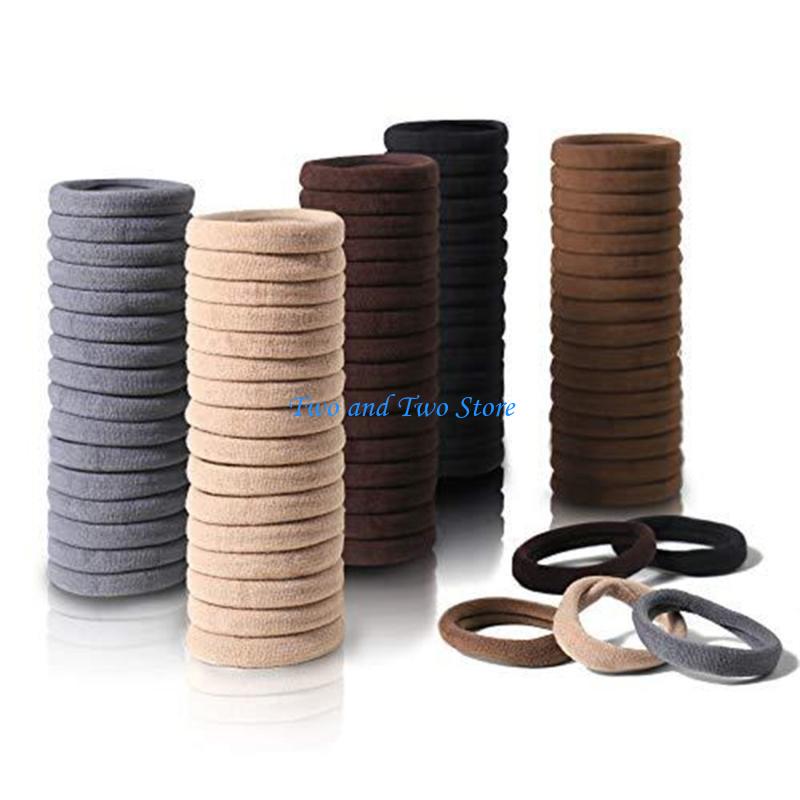 HX6F Multipurpose Elastic Nylon Girl Hair Ring 100pcs Adults Female Hair
