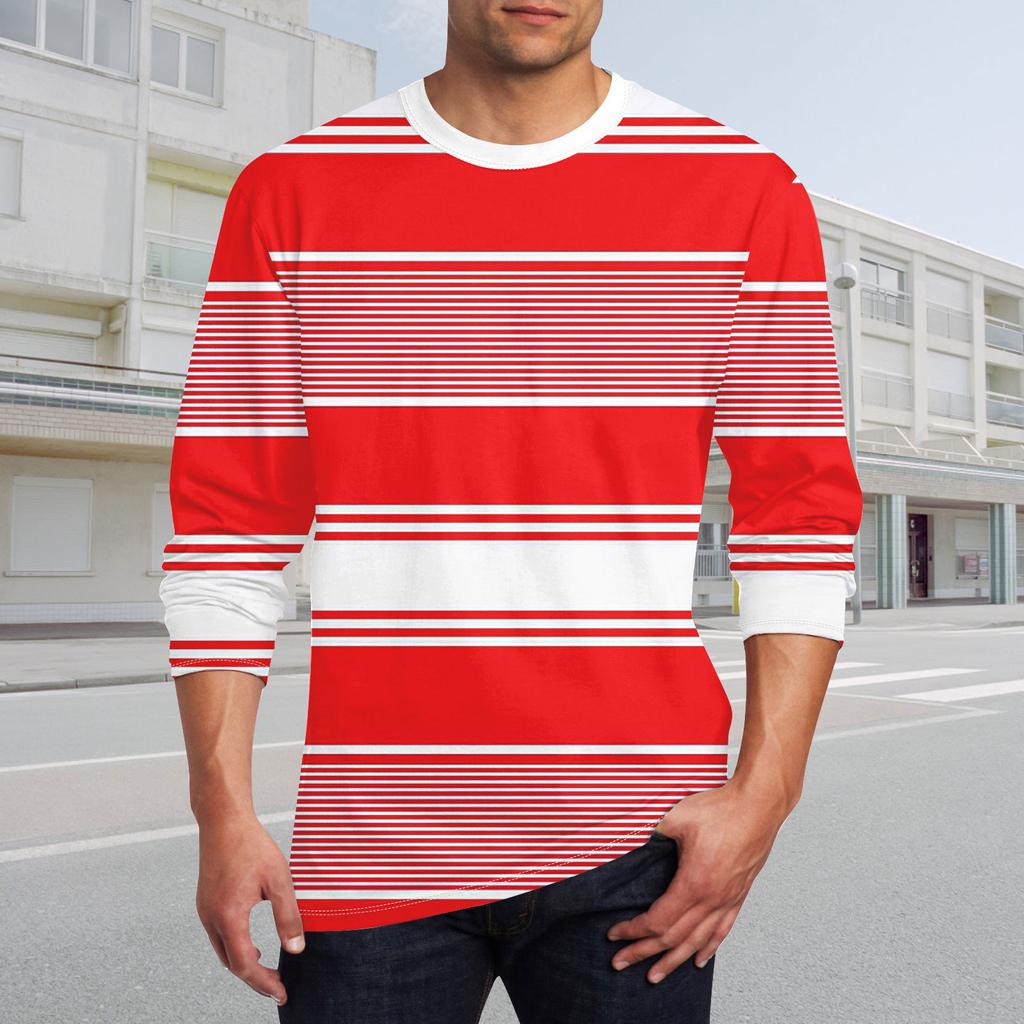 Herr T-shirt O-hals Kläder Kläder utomhus långärmat tryck Modedesigner Vintage