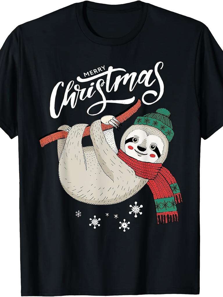 Merry Christmas Slothmas Sloth Lovers Xmas Holiday Gift T-Shirt
