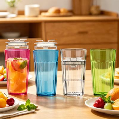 Auslaufsicherer Trinklernbecher mit 360° Smart Edge Rand Kunststoff Baby Entwöhnungs-Trainingsbecher Sicherer Offener Becher für Kleinkinder