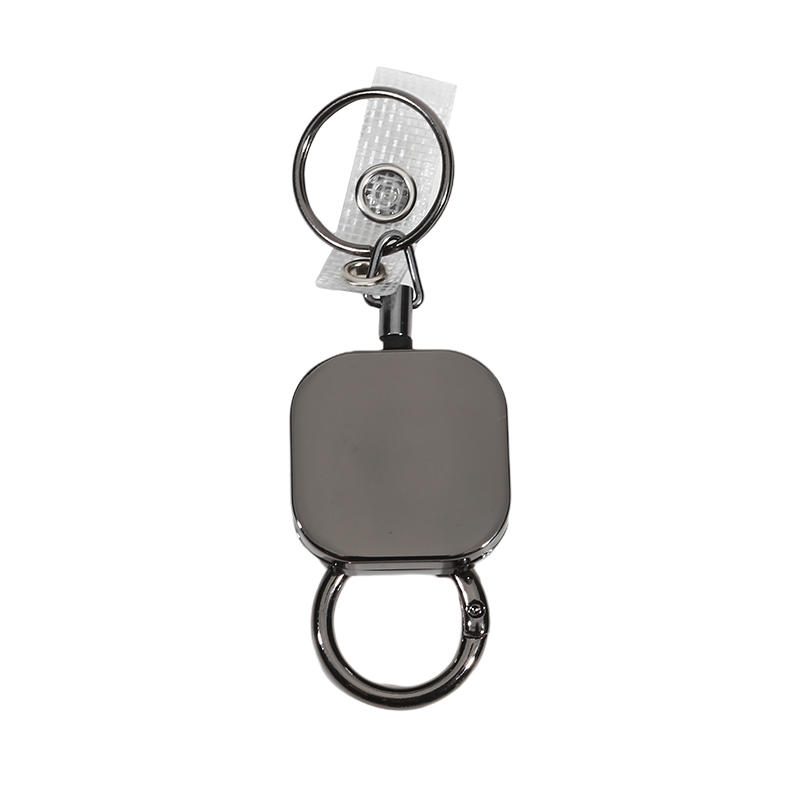Duty Retractable Metal Heavy Wire Keychain Pull Badge Reel ID Lanyard Name Tag Card Badge Holder Reel Key Ring Outdoor Tool Gift