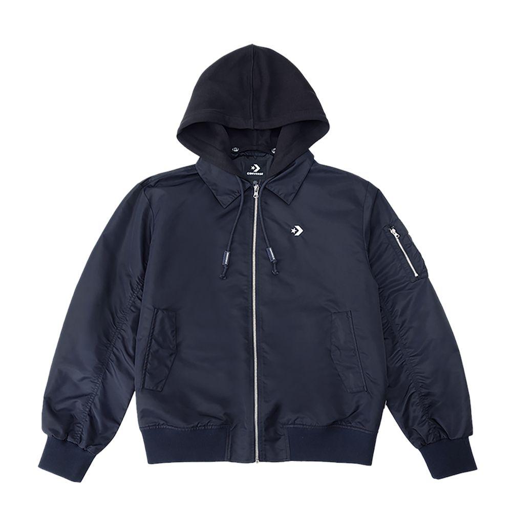 Converse Jackets Men s Navy Blue Hooded Moderate Mock Two Piece MCJ414-GHM L