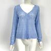 Lightweight Crochet Knit Cardigan With Buttons Sheer Mesh Cover-Up Beach Casual Wear