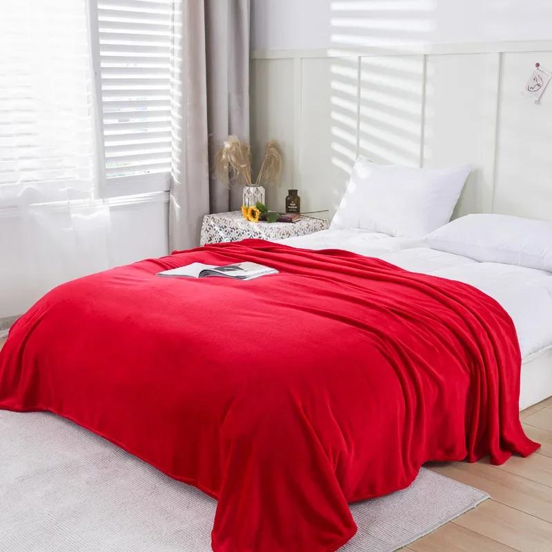 Bedding Winter Blanket Luxury Bed Blanket Anti-Static Fuzzy Warm Soft Faux Fur Blanket Microfiber Throw for Bed Sofa