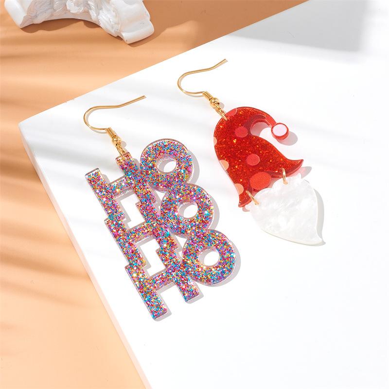 Europäisches und amerikanisches Mode-Temperament rote Weihnachtsmützen-Ohrringe exquisite personalisierte Feiertags-Ohrringe