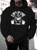 Best-selling Men's Gym Hooded Sweatshirt for Autumn and Winterfeaturing Bold Weightlifting Andmuscular Male Print Pullover Shirt