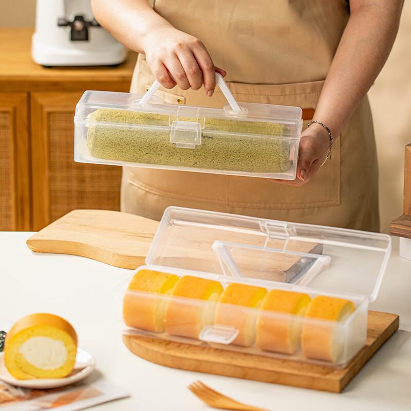 MEIDI Transparent Handheld Cake Roll Packaging Box