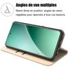 Coque pour Xiaomi 15 Pro, Protection Antichoc Anti-Rayures Cuir Synthétique - Doré