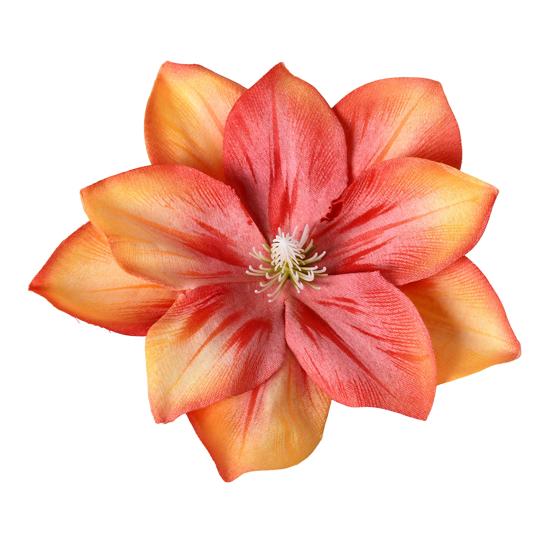 2 Pcs Artificial Lotus Flower Head Small Realistic Clematis Flowers for DIY Wedding