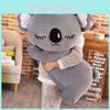 Plush Koala Lying Toy Cartoon Stuffed Animal Doll Cute Decoration Gift Kids