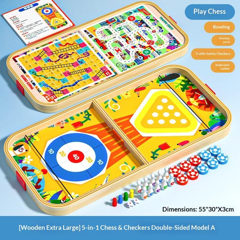 Two-player Battle Catapult Chess Game Children Parent-child Interactive Educational Mini Wooden Board Game