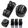 5ND959857 6 Teile/Satz Chrom Auto Fensterheber Schalter Scheinwerfer Schalter Fenster Control Power Lift Schalter Für VW Golf GTI 5 6 Jetta 6