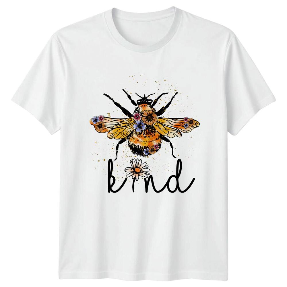 Bee Kind Floral Bee Nature Lover TShirt S