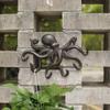 Heavy Duty Octopus Key Holder for Wall Cast Iron Hooks with 6 Tentacles Rustic Decorative Towel Coat Mounted Organizer