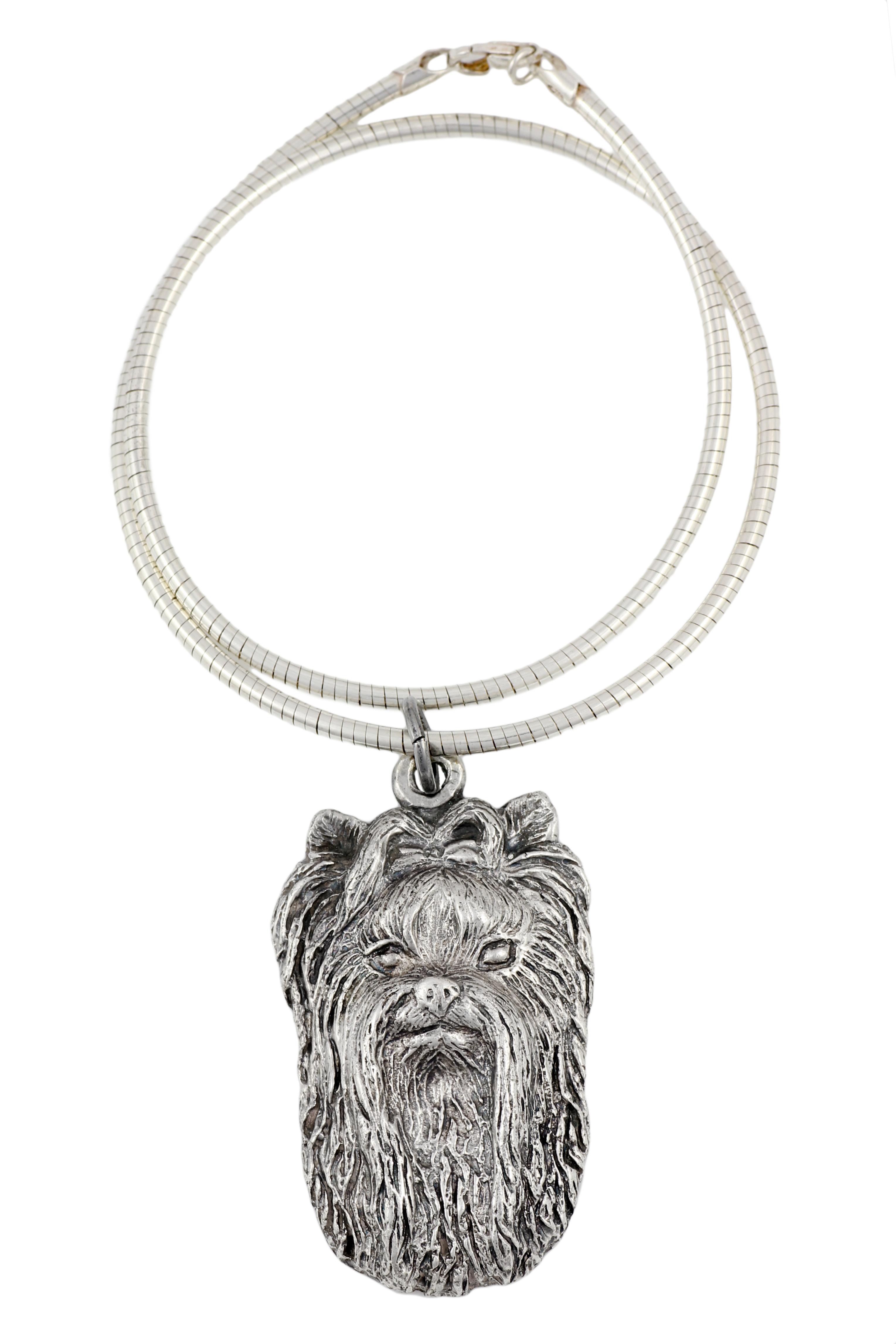 

Yorkshire Terrier, Yorkie III - Dog necklace, unique jewellery for the dog fan, unique adder pendant by Art-Dog brand срібний