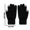 Knitted Touchscreen Gloves Anti Slip  Warm Winter Warm Fingered Gloves Thickened Gloves  for Running Sports Driving Riding