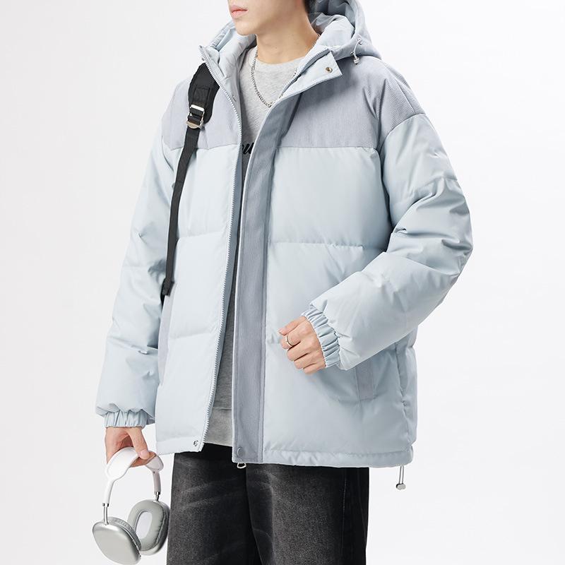 2025 Down Jacket Men's Winter Thickened Warm Hooded Down Jacket Couple Casual Loose Top Cotton Jacket