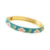Elegant Enamel Bracelet Colorful Alloy Cloisonne Bangle Ethnic Floral Motifs Vintage Dropped Glaze Bracelet Party Jewelry