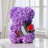 Cute Bear Artificial Rose Flower with Gift Box Valentine's Day Gifts for Mom Wife Grandma Girlfriend Sister In Mother's Day Birthday Anniversary