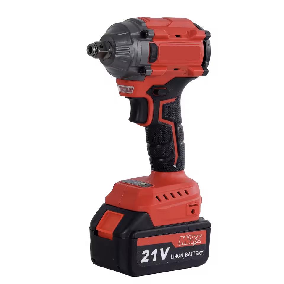 21V Brushless Electric Impact Wrench with Rechargeable Lithium Battery for Car, Scaffolding, and Carpenter Use